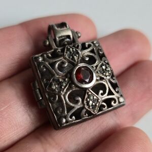 Sterling Gothic Locket Pendant